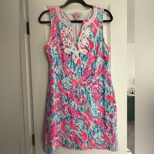 Lilly Pulitzer Pink and Blue Patterned Mini Dress
